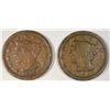 Image 1 : 1845-48 large penny VG Est $40--$45