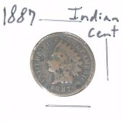 1887 INDIAN HEAD PENNY *NICE PENNY PLEASE LOOK AT PICTURE TO DETERMINE GRADE*!!
