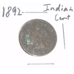 1892 INDIAN HEAD PENNY *NICE PENNY PLEASE LOOK AT PICTURE TO DETERMINE GRADE*!!
