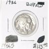 Image 1 : 1936 BUFFALO NICKEL RED BOOK VALUE IS $125.00 *RARE MS-65 HIGH GRADE* !!