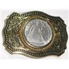 Image 1 : 1844 TRADE DOLLAR BELT BUCKLE *RARE NICE SILVER DOLLAR PLEASE LOOK AT PICTURE TO DETERMINE GRADE*!!