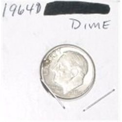 1964-D SILVER DIME *PLEASE LOOK AT PICTURE TO DETERMINE GRADE*!!