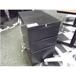 BLACK 3 DRAWER PEDESTAL