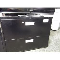 BLACK 2 DRAWER LATERAL FILE CABINET