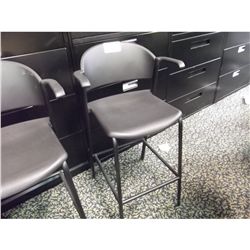 TEKNION BLACK PLASTIC BAR HEIGHT STOOL