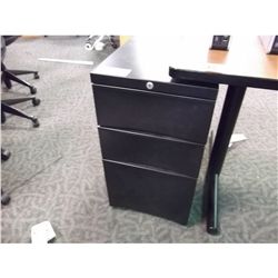 BLACK 3 DRAWER PEDESTAL