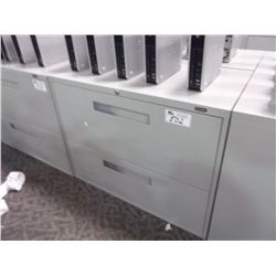 GREY 2 DRAWER LATERAL FILE CABINET