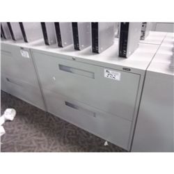 GREY 2 DRAWER LATERAL FILE CABINET