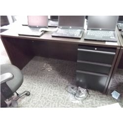 NIGHT SHADE 60X30 SINGLE PEDESTAL DESK