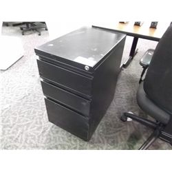 BLACK 3 DRAWER PEDESTAL