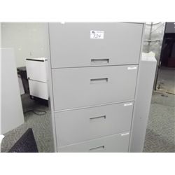 GREY 5 DRAWER LATERAL FILE CABINET