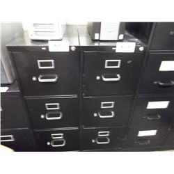 BLACK 3 DRAWER LETTER FILE