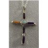Image 1 : Sterling Silver Cross Pendant Necklace