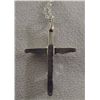 Image 2 : Sterling Silver Cross Pendant Necklace