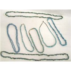 7 Small Turquoise Nugget Necklaces