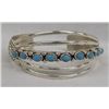 Image 2 : Navajo Sterling Turquoise Bracelet - W.B.