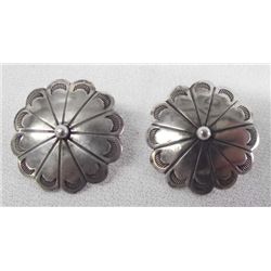 Navajo Pawn Concho Style Post Earrings