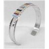 Image 1 : Zuni Multi Colored Stone, Sterling Bracelet