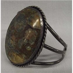 Navajo Unakite Sterling Bracelet