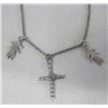 Image 1 : Navajo Necklace with Sterling Cross, 2 Girl Charm