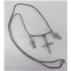 Image 4 : Navajo Necklace with Sterling Cross, 2 Girl Charm