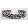 Image 1 : Mexican Heavy Silver Braid Style Bracelet