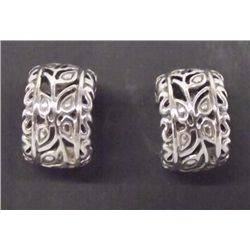 Sterling Post Style Cuff Pierced Earrings