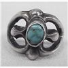 Image 2 : Navajo Turquoise in Sandcast Sterling Ring