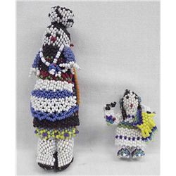 Pair of Beaded Dolls