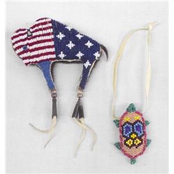 Two Hand Beaded Animal Fetishes