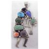 Image 1 : Multi Cabochon Stone Kokopelli Signed Pendant