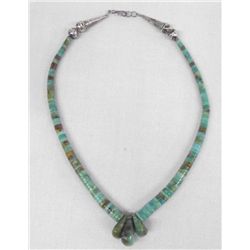 Navajo Green Turquoise Graduated Beak Choker