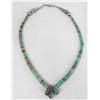 Image 1 : Navajo Green Turquoise Graduated Beak Choker