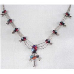 Liquid Silver Squash Blossom Necklace