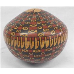 Mata Ortiz Marbleized Eye Dazzler Jar - Enriquez