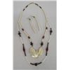 Image 1 : Carved Shell Bird Pendant Beaded Necklace/Earrings