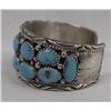 Image 3 : Navajo Sterling Turquoise Cuff Bracelet
