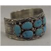 Image 4 : Navajo Sterling Turquoise Cuff Bracelet