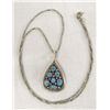 Image 2 : Navajo Sterling Turquoise Pendant Necklace