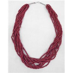 Multi-Strand Coral Bead Necklace