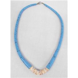 Navajo Turquoise & Shell Heishi Necklace
