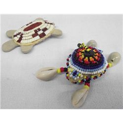 Sioux Beaded & Quilled Turtle Fetishes
