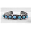 Image 6 : Navajo Sterling Turquoise Bracelet by Morgan