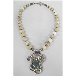 Tibetan Silver Plated Dragon Necklace