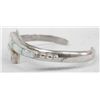 Image 2 : Zuni Sterling Channel Inlay Opal Bracelet