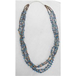 Navajo 4 Strand Turquoise and Heishi Necklace