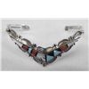 Image 1 : Zuni Sterling Inlay Turquoise Coral Jet Bracelet