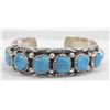 Image 2 : Navajo Sterling 9 Turquoise Nugget Bracelet