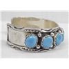 Image 3 : Navajo Sterling 9 Turquoise Nugget Bracelet