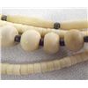 Image 3 : Carved Bone Sterling 4 Strand Necklace